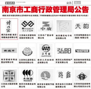 14、蜂乃宝品牌商标荣获2011年度南京市著名商标